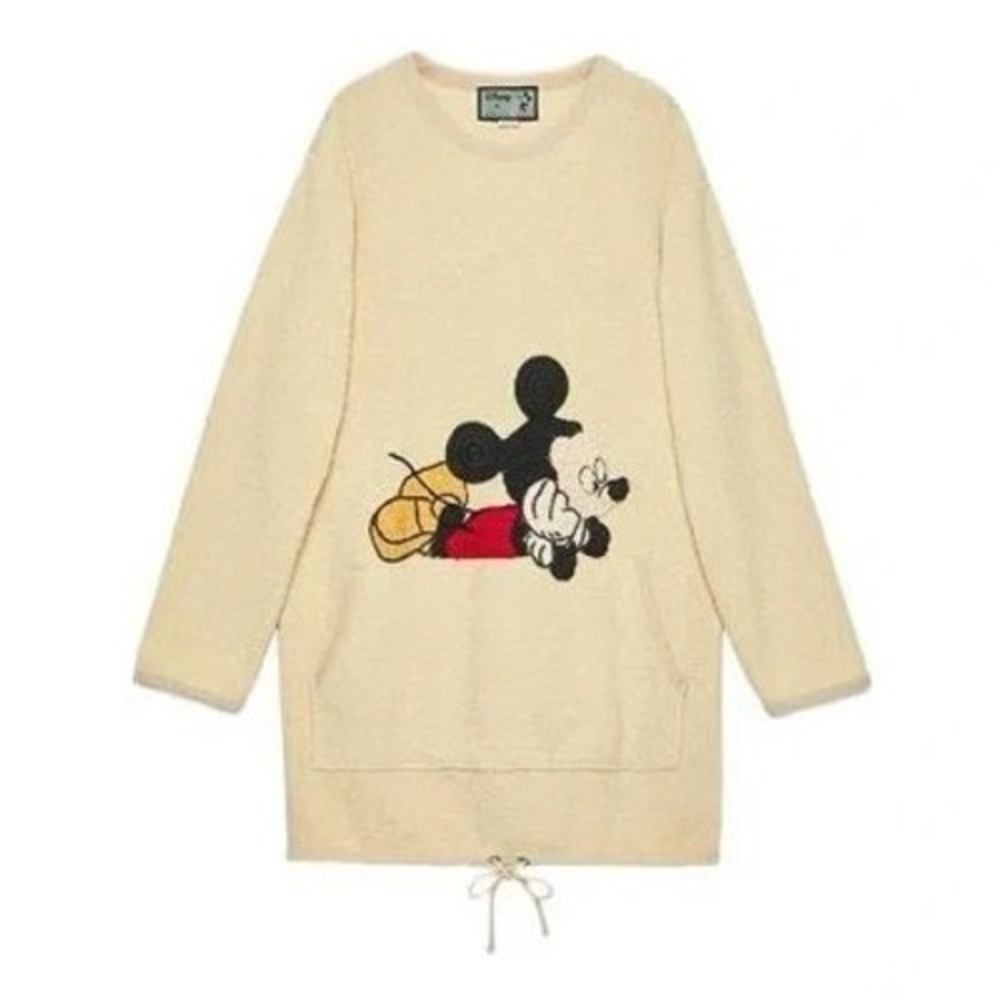 Disney x Gucci Mickey Mouse Wool Sweatshirt Dress‎ XS Made in Italy XS/Small